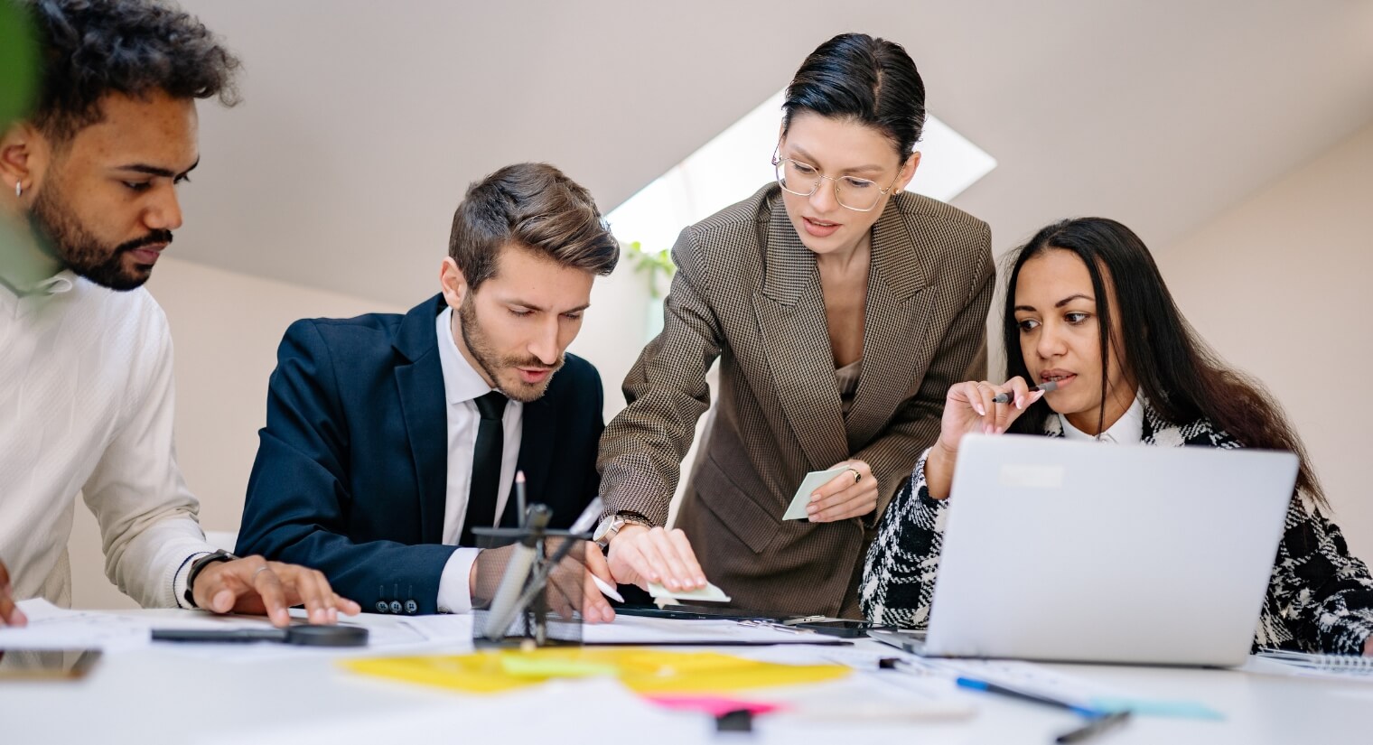 people working in office