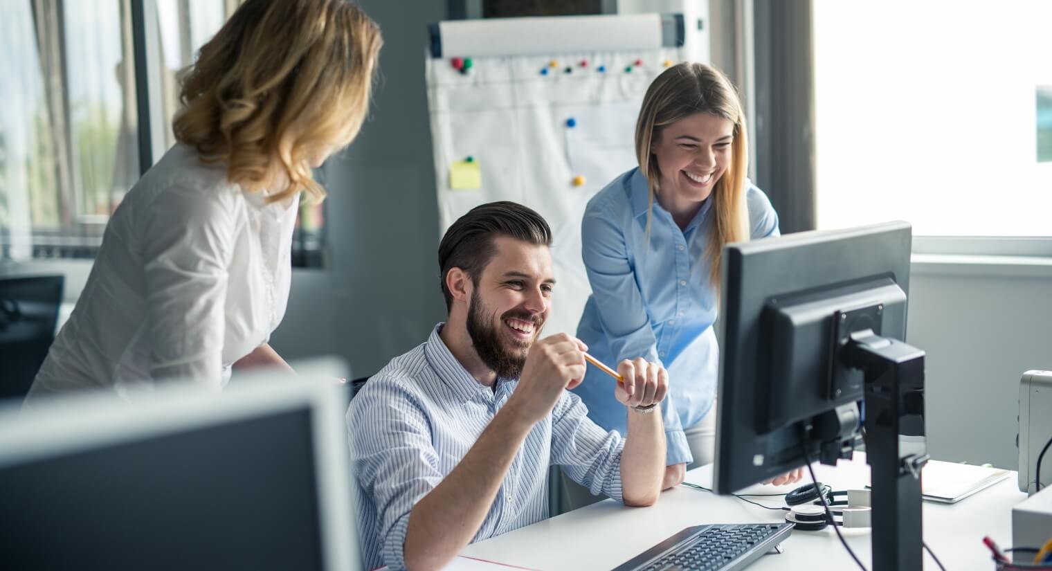 people working in office